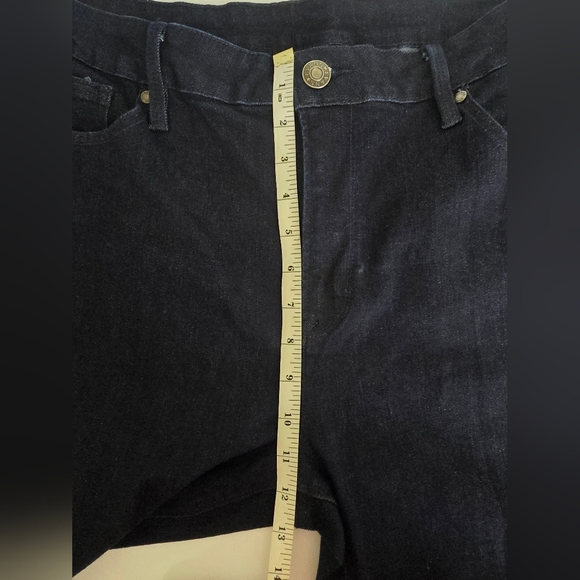 Evans Size 18 Jeans Dark Blue Stretch Soft Ladies Womens Indigo 5 Pocket Design - Picture 12 of 12